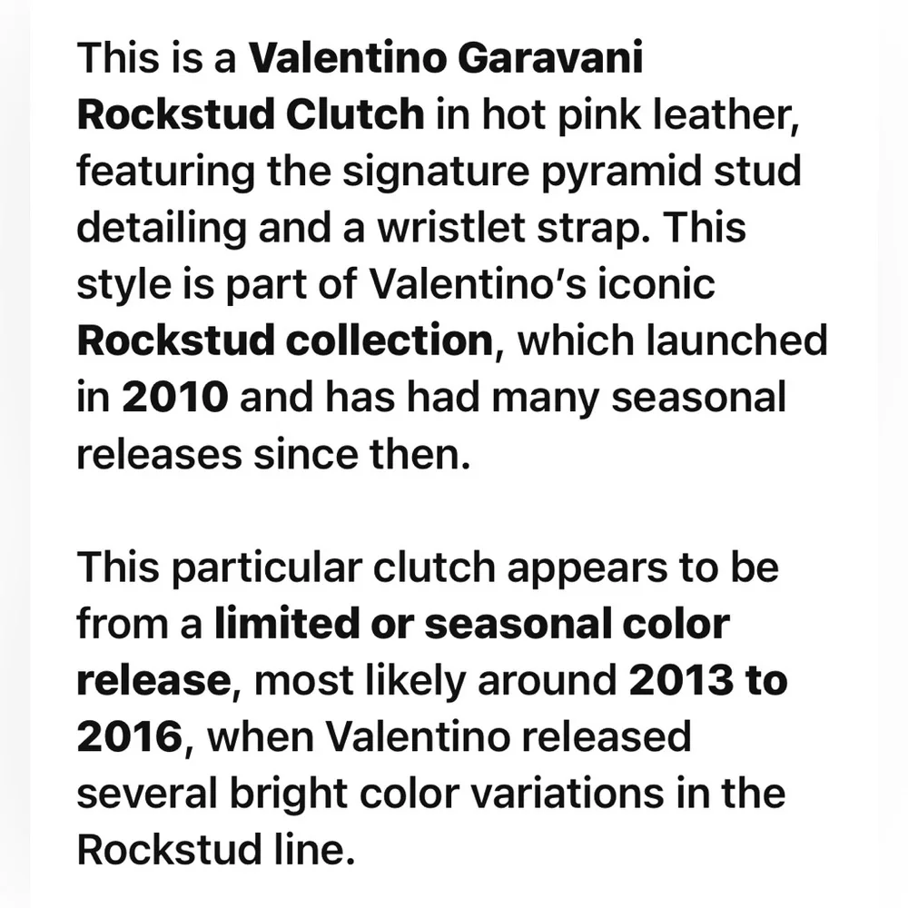 Valentino Garavani Rockstud Leather Clutch- Hot Pink